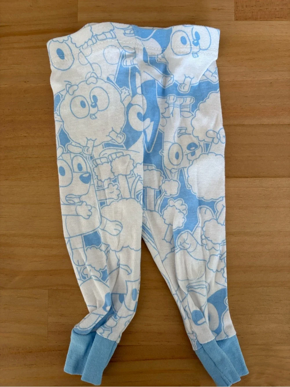 Bluey Print Kids One-Piece Pajama Set - Blue & White